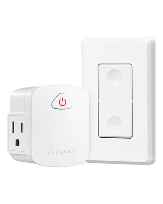DEWENWILS Wireless Light Switch Remote Control Outlet 15 AMP Heavy Duty Whlte