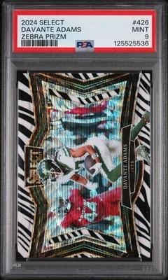 2024 Select - Field Level Davante Adams #426 Zebra Prizm Case Hit SSP PSA 9 Foto 1 de 3