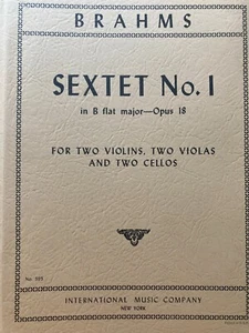 Brahms: String Sextet No. 1 in Bb Major, Op.18 (IMC # 595) - Picture 1 of 1