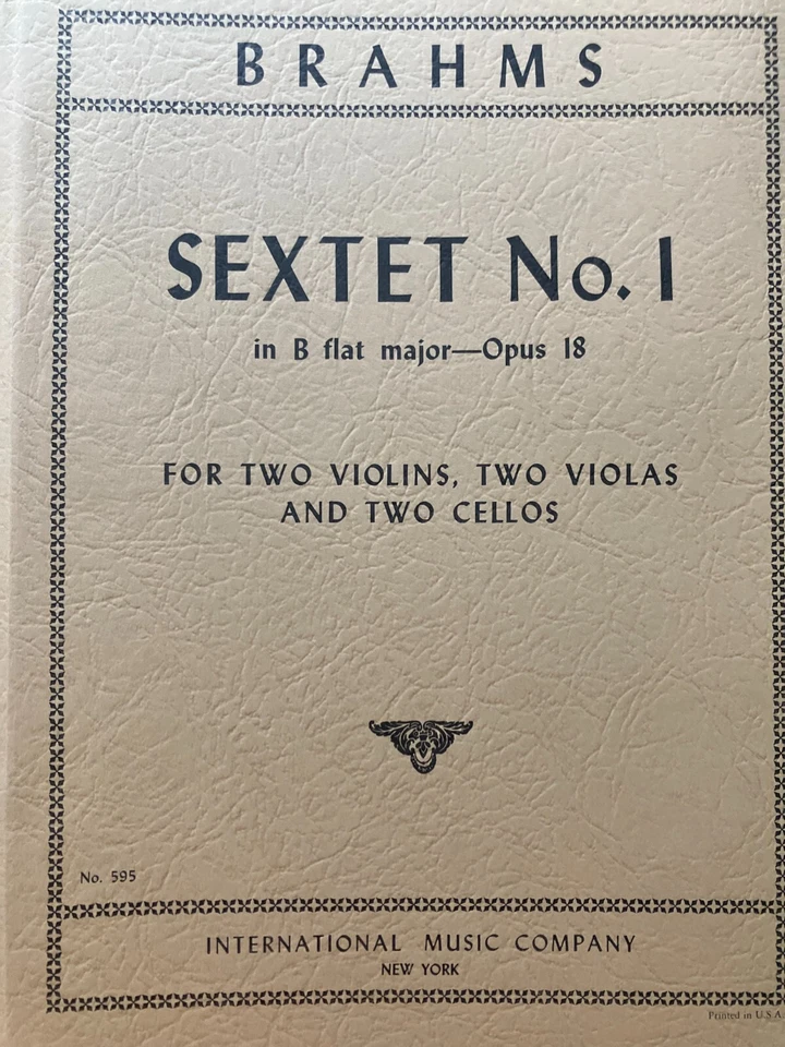 Brahms: String Sextet No. 1 in Bb Major, Op.18 (IMC # 595) - Image 1 of 1