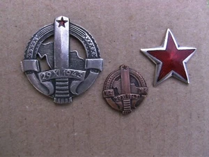 Guardia Fronteriza del Ejército JNA (Insignia Pequeña y Grande) y Estrella Roja - Imagen 1 de 12