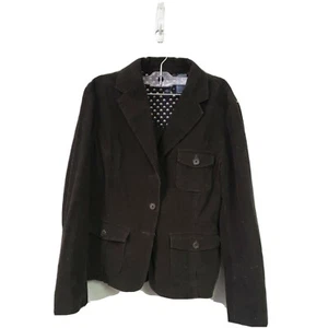 Blazer Chaqueta Blazer Lands End Marrón Pana ~Talla 14P Nuevo - Imagen 1 de 5