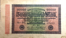 1923 GERMANY 20,000 Mark, 100 Year^ B/Note (+FREE1 B/note) #23313