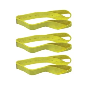3 Pack Webbing Lifting Cargo Sling Duplex Hoist Strap Heavy Duty 2"x3' Max 6200 - Picture 1 of 8