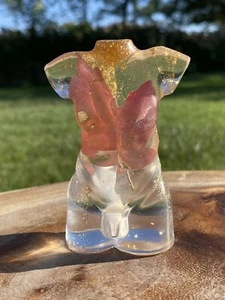 Make Bust Resin Statue With Fall Leaves And Gold Glitter - Picture 1 of 6