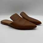Madewell Womens The Gemma Mule In Leather Size 9 Brown Slip On Pointed G8388
