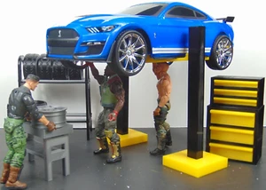 Custom 1:12 Maßstab Garage Fahrzeug Auto Lift Diorama Requisite Zubehör für 6" Figuren - Bild 1 von 11