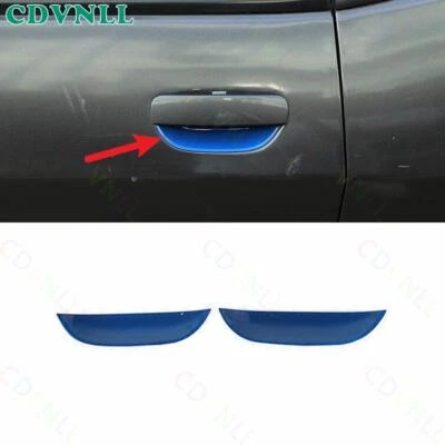 Para Dodge Challenger 2015-2023 Azul Brillante Exterior Puerta Lateral Tazón Marco Borde 2X Foto 1 de 4