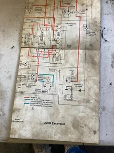 CASE 220B 220 SCHEMATIC DIAGRAM HYDRAULIC ELECTRIC MANUAL EXCAVATOR - Picture 1 of 3