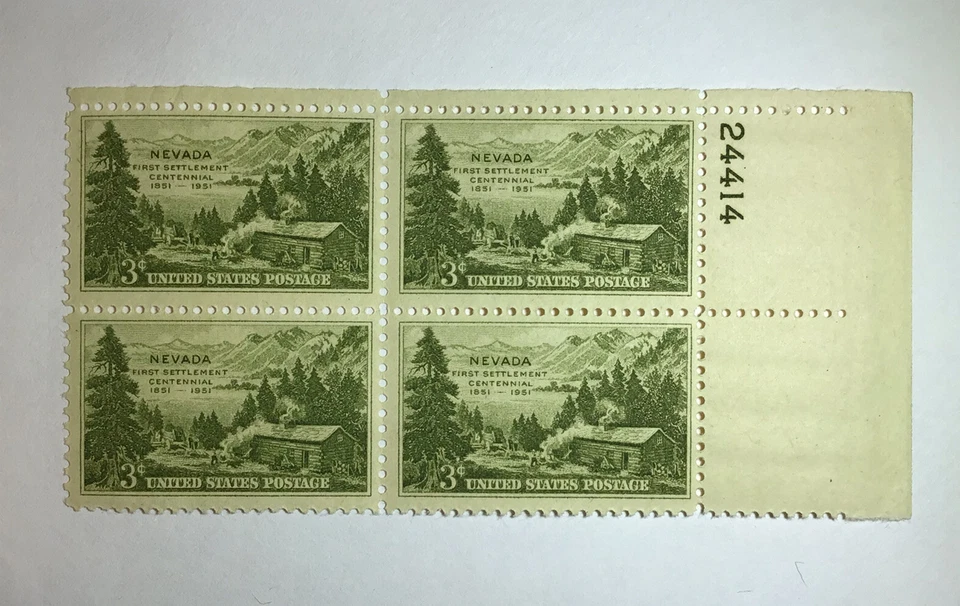 US 3 Cent Nevada First Settlement Centennial 1951, Scott #999, MNH/OG/VF. - Image 1 of 1