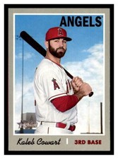 2019 Kaleb Cowart Los Angeles Angels Topps Heritage Baseball Card # 228