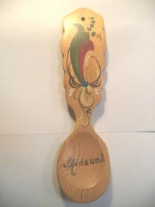 VINTAGE NORWEGEN NORWEGISCH 9,75" ROSMARING HOLZ SERVIERLÖFFEL - Bild 1 von 6