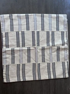 Surya Elle Decor Square Pillow Cover Black Gray Tan Stripes Canvas NWOT - Picture 1 of 5