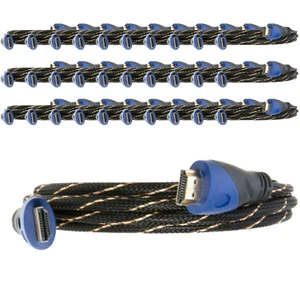 30 pcs 15 ft HDMI 4K Gold Cable HDTV 60HZ Gaming Streaming PS4 Xbox High Speed - Picture 1 of 4