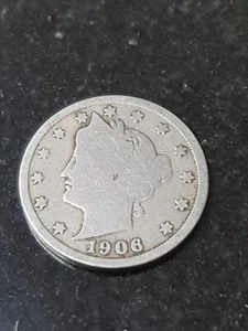 1906 Rare Old US Barber Liberty V Nickel Nice Collection Coin - Picture 1 of 4