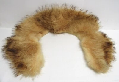 Cuello de piel vintage rubio/marrón - accesorio, forrado, 30 pulgadas - en muy buen estado Foto 1 de 4