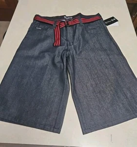 Enyce Clothing Co Mens Denim Shorts Belt Inc Size 36 Embroidered Hip Hop Street - Picture 1 of 6
