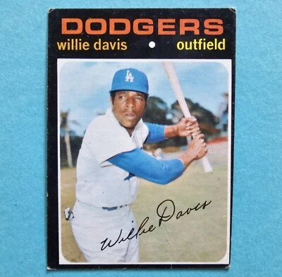 1971 Topps Set Break #585 Willie Davis Baseball Short Print Vintage Card - Image 1 of 4