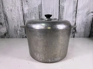 Vintage Magnalite GHC 12 quarti rotondo forno olandese pentola stock + coperchio made in USA RARO - Foto 1 di 9