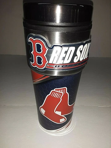 Boston Red Sox  MLB 16 oz Travel Mug with Stainless Steel Top and Emblem Cover
