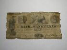 $1 1854 Ann Arbor Michigan MI Obsolete Currency Bank Note Bill Bank of Washtenaw