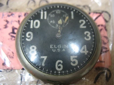 Vintage Black Dial Elgin Pocket Watch - Military? - Image 1 of 4