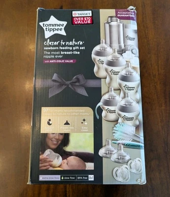 Tommee Tippee Closer to Nature Newborn Baby Essentials Feeding Gift Set Warmer  - Image 1 of 4