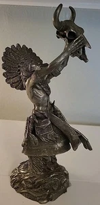 13" Pewter MEDICINE MAN BY JIM PONTER 1986 THE FRANKLIN MINT Native American  - Picture 1 of 10