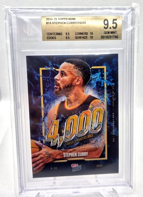 2024-25 TOPPS NOW  #13 STEPHEN CURRY BGS 9.5 - Image 1 of 2