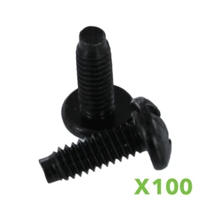 100 pack Server Rack Screws 3/8" Pan Phillips 12-24 Stainless Steel 19" Rack - Picture 1 of 2