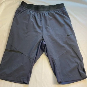 NIKE Dri Fit Blue Men's Athletic Gym Running Basketball Shorts Pockets Size L - Picture 1 of 14