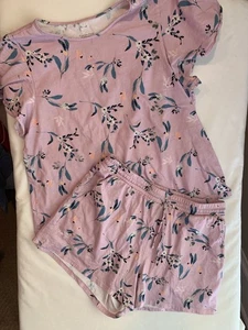 Garnett Hill Pijama Conjunto Pantalones Cortos Floral Pequeño S Algodón Tejido Mezcla Pantalones Cortos Rosa - Imagen 1 de 7