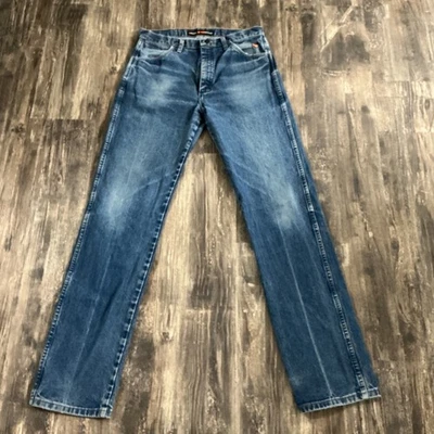 Wrangler Men's FR Flame Resistant Jeans Size 34x38 Blue Denim Workwear Pants - Image 1 of 4