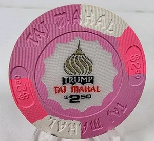 Trump Taj Mahal HOTEL & CASINO Gaming Poker Chip $2.50 Atlantic City AC, NJ - Bild 1 von 2