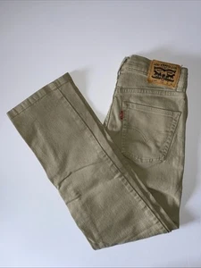 Levi’s 514 Size 12 Regular 26x26 Beige Jeans Boys Denim Casual Pants Adjustable - Picture 1 of 7