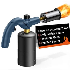 Powerful Propane Torch, Kitchen Cooking Torch, Culinary Torch Lighter, Adjust... - Picture 1 of 7
