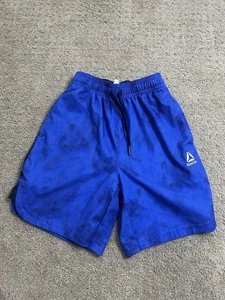 Reebok Boy’s Small (6/7) Athletic Training Shorts-Dazzling Blue Print - Picture 1 of 5