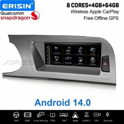 Qualcomm 8 Kern Android 14 DAB+ Autoradio Für Audi A4 Navi 4GB+64GB CarPlay 8,8" - Bild 1 von 4