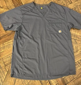 Carhartt Scrub Top Erwachsene Herren Größe Medium Liberty V-Ausschnitt Force belüftet grau 327 - Bild 1 von 10