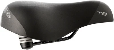 Selle Italia T2 Flow Unisex Cycling Saddle - Wide Ergonomic Comfort with Gel - Image 1 of 2