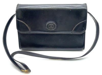 Authentic Gucci GG Logo Leather Black Flap Shoulder Bag NS110766 - Image 1 of 4