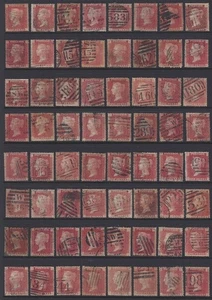 GB Stamps Queen Victoria 1d Reds X 64 Mixed Quality. - Picture 1 of 1