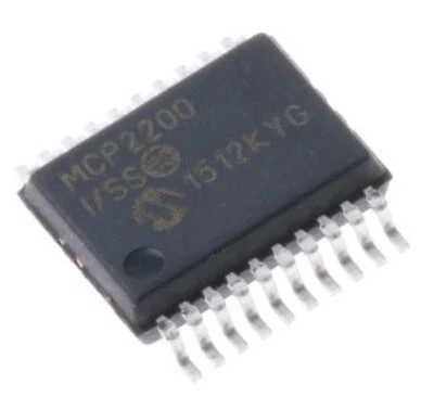 1 x Microchip MCP2200-I/SS, USB Controller, 12MBps, USB 2.0, 5.5 V, 20-Pin SSOP - Image 1 of 2
