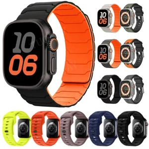Silikon Armband für Apple Watch Ultra 2 1 Series 10 9 8 7 6 5 4 3 2 SE 42mm 49mm - Bild 1 von 50