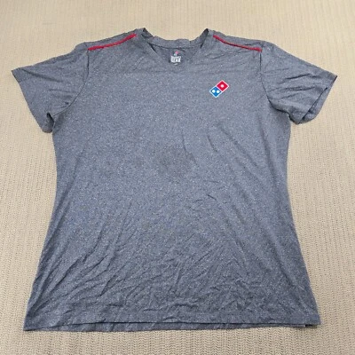 Domino's Pizza Employee Shirt Mens Large Blue Gray Crew Short Sleeve - Image 1 of 4