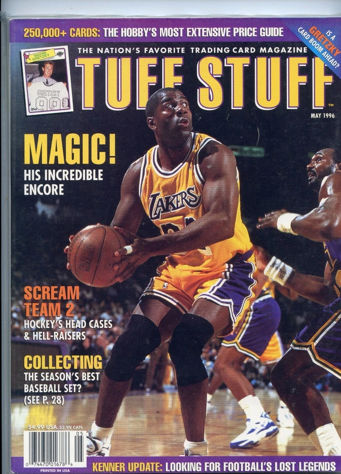 Revista Tuff Stuff de mayo de 1996 -- Cubierta frontal de Magic Johnson Foto 1 de 1
