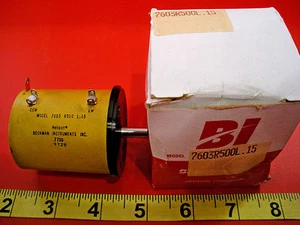 Beckman Instruments 7603R500L.15 Potentiometer Helipot 7603 R500 L.15 BI used - Picture 1 of 3