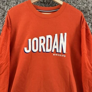 Nike Air Jordan Flight Wheaties Felpa Girocollo Uomo XL Pile Arancione DV7588 - Foto 1 di 15