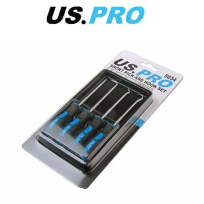 US PRO 4pc Short Mini Pick & Hook Set 5034 - Image 1 of 2