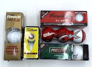 Lot 14 Golf Balls Misc NEW Sleeves Titleist Wilson Precept Pinnacle Tommy Armour - Picture 1 of 17